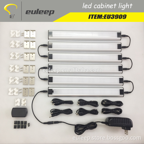 4- 6Panels led under cabinet lighting,with IR Sensor! Hand Wave Activated Easy to Install, Screw and 3M Sticker Options Included